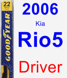 Driver Wiper Blade for 2006 Kia Rio5 - Premium