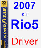 Driver Wiper Blade for 2007 Kia Rio5 - Premium