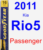 Passenger Wiper Blade for 2011 Kia Rio5 - Premium