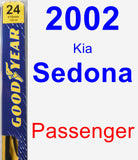 Passenger Wiper Blade for 2002 Kia Sedona - Premium
