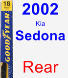 Rear Wiper Blade for 2002 Kia Sedona - Premium