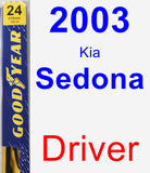 Driver Wiper Blade for 2003 Kia Sedona - Premium