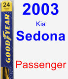 Passenger Wiper Blade for 2003 Kia Sedona - Premium