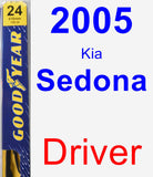 Driver Wiper Blade for 2005 Kia Sedona - Premium