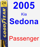 Passenger Wiper Blade for 2005 Kia Sedona - Premium