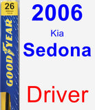 Driver Wiper Blade for 2006 Kia Sedona - Premium