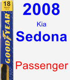 Passenger Wiper Blade for 2008 Kia Sedona - Premium