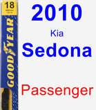 Passenger Wiper Blade for 2010 Kia Sedona - Premium