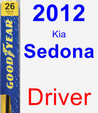 Driver Wiper Blade for 2012 Kia Sedona - Premium