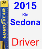 Driver Wiper Blade for 2015 Kia Sedona - Premium