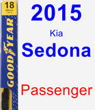 Passenger Wiper Blade for 2015 Kia Sedona - Premium