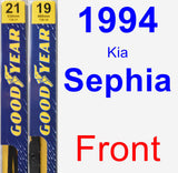 Front Wiper Blade Pack for 1994 Kia Sephia - Premium