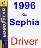 Driver Wiper Blade for 1996 Kia Sephia - Premium