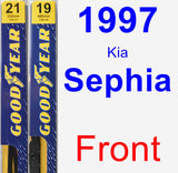 Front Wiper Blade Pack for 1997 Kia Sephia - Premium