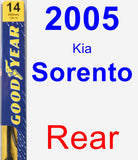 Rear Wiper Blade for 2005 Kia Sorento - Premium