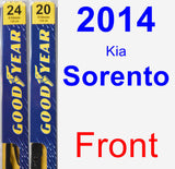 Front Wiper Blade Pack for 2014 Kia Sorento - Premium