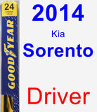 Driver Wiper Blade for 2014 Kia Sorento - Premium