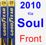 Front Wiper Blade Pack for 2010 Kia Soul - Premium