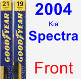 Front Wiper Blade Pack for 2004 Kia Spectra - Premium