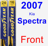 Front Wiper Blade Pack for 2007 Kia Spectra - Premium