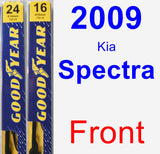 Front Wiper Blade Pack for 2009 Kia Spectra - Premium
