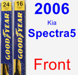 Front Wiper Blade Pack for 2006 Kia Spectra5 - Premium
