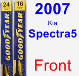 Front Wiper Blade Pack for 2007 Kia Spectra5 - Premium