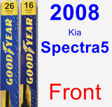 Front Wiper Blade Pack for 2008 Kia Spectra5 - Premium