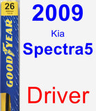 Driver Wiper Blade for 2009 Kia Spectra5 - Premium