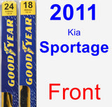 Front Wiper Blade Pack for 2011 Kia Sportage - Premium