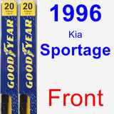 Front Wiper Blade Pack for 1996 Kia Sportage - Premium