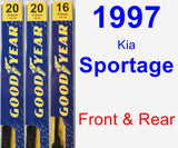 Front & Rear Wiper Blade Pack for 1997 Kia Sportage - Premium