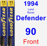 Front Wiper Blade Pack for 1994 Land Rover Defender 90 - Premium