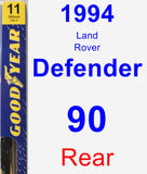 Rear Wiper Blade for 1994 Land Rover Defender 90 - Premium