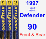 Front & Rear Wiper Blade Pack for 1997 Land Rover Defender 90 - Premium
