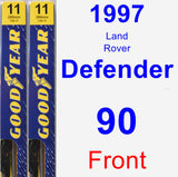 Front Wiper Blade Pack for 1997 Land Rover Defender 90 - Premium