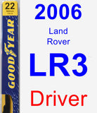 Driver Wiper Blade for 2006 Land Rover LR3 - Premium