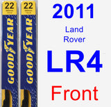 Front Wiper Blade Pack for 2011 Land Rover LR4 - Premium