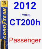 Passenger Wiper Blade for 2012 Lexus CT200h - Premium