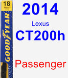 Passenger Wiper Blade for 2014 Lexus CT200h - Premium