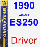 Driver Wiper Blade for 1990 Lexus ES250 - Premium