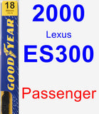 Passenger Wiper Blade for 2000 Lexus ES300 - Premium