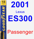 Passenger Wiper Blade for 2001 Lexus ES300 - Premium