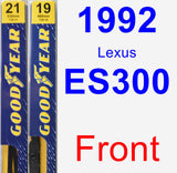 Front Wiper Blade Pack for 1992 Lexus ES300 - Premium