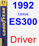 Driver Wiper Blade for 1992 Lexus ES300 - Premium
