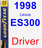 Driver Wiper Blade for 1998 Lexus ES300 - Premium