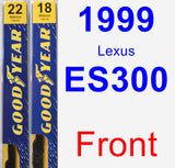 Front Wiper Blade Pack for 1999 Lexus ES300 - Premium