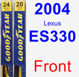 Front Wiper Blade Pack for 2004 Lexus ES330 - Premium