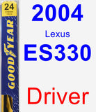 Driver Wiper Blade for 2004 Lexus ES330 - Premium