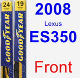 Front Wiper Blade Pack for 2008 Lexus ES350 - Premium